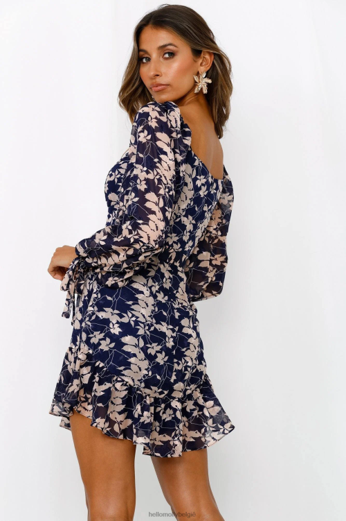 kleding Hello Molly free to dream jurk marineblauw XR2L7702