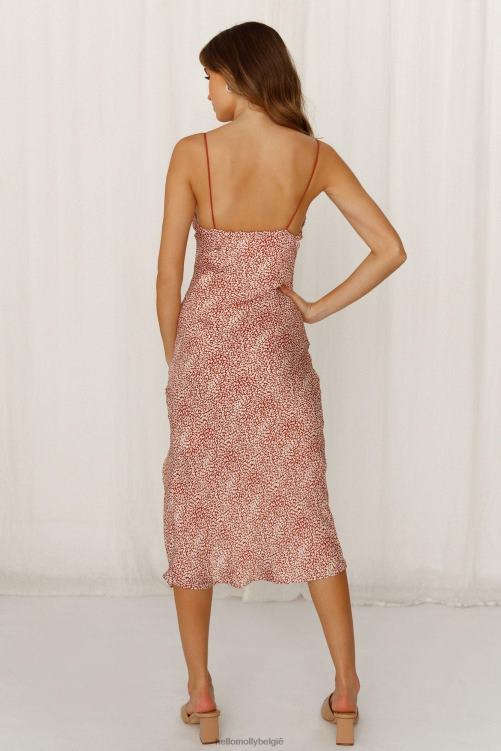 kleding Hello Molly gekke passionele midi-jurk rood XR2L7546