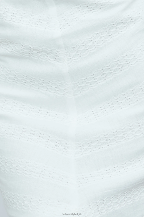 kleding Hello Molly gevoel geslagen jurk wit XR2L7595