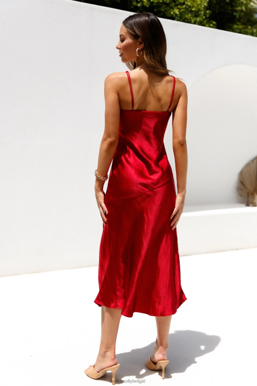 kleding Hello Molly gezocht op de dansvloer midi-jurk wijn XR2L7434