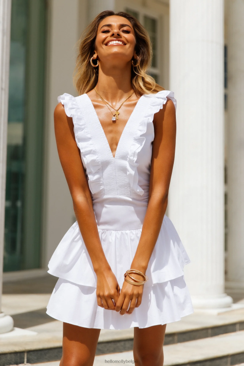 kleding Hello Molly harperjurk wit XR2L7099