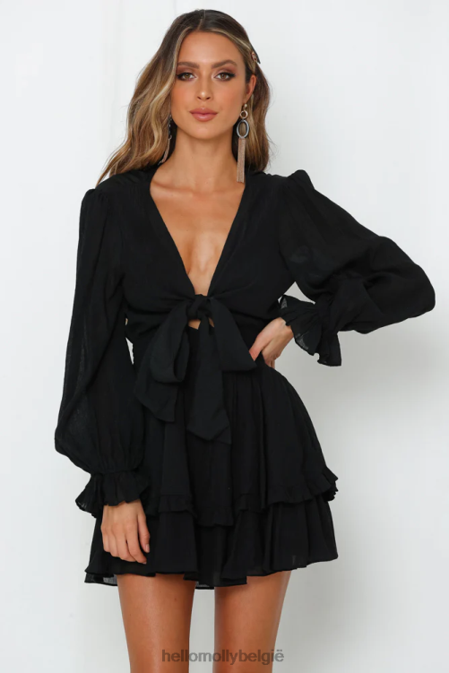 kleding Hello Molly iemand verloren, jurk zwart XR2L7224