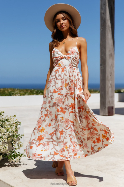 kleding Hello Molly lady like you midi-jurk beige XR2L7425