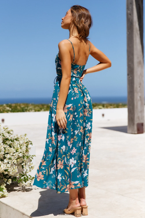 kleding Hello Molly lady like you midi-jurk groenblauw XR2L7315