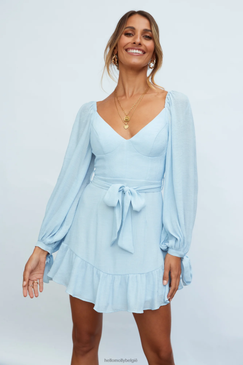 kleding Hello Molly macey jurkje staalblauw XR2L7586