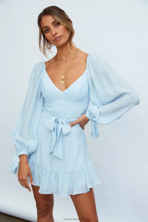 kleding Hello Molly macey jurkje staalblauw XR2L7586