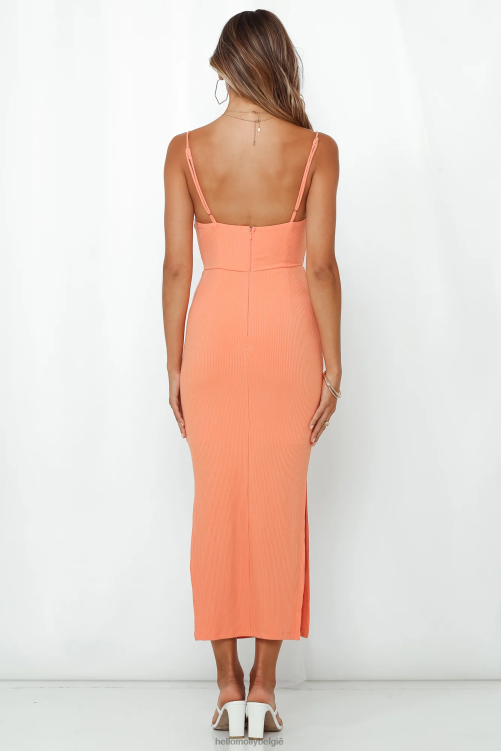 kleding Hello Molly martini's op het dak voor twee midi-jurken perzik XR2L7259