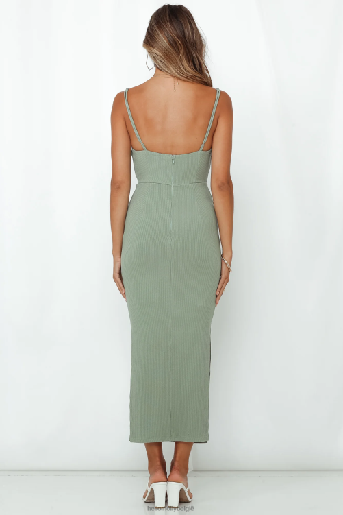 kleding Hello Molly martini's op het dak voor twee midi-jurken salie XR2L7174