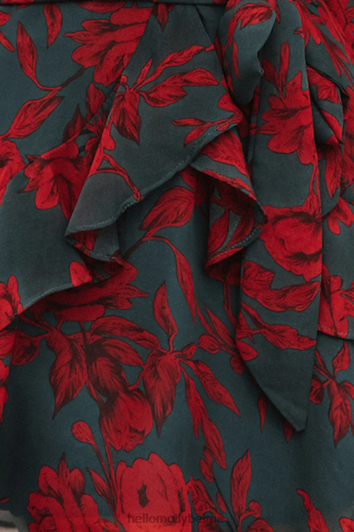 kleding Hello Molly moeilijk te onderhouden jurkje bosgroen XR2L7422