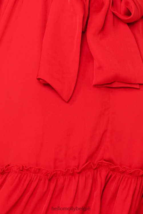 kleding Hello Molly nippende mezcal jurk rood XR2L7044
