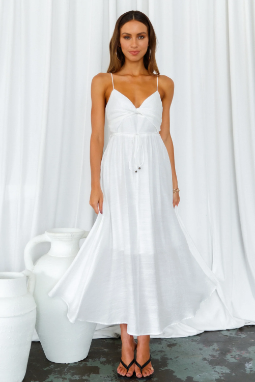 kleding Hello Molly onze volgende brunch midi-jurk wit XR2L7622