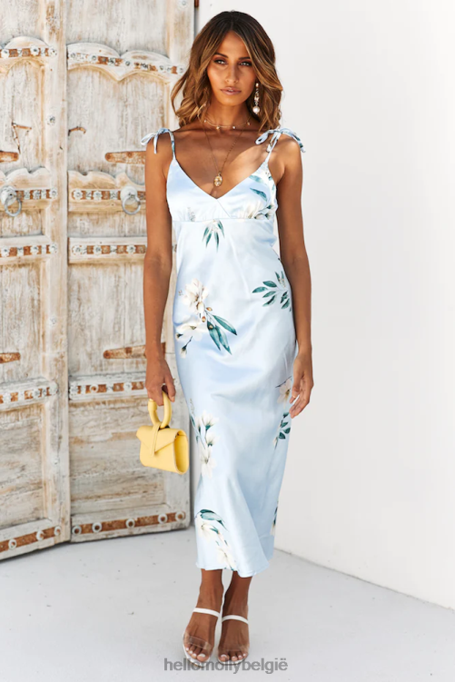 kleding Hello Molly perfecte porseleinen midi-jurk blauw XR2L7252