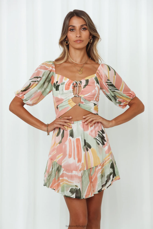 kleding Hello Molly pinot en picasso jurkje roze XR2L7645