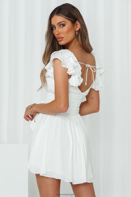 kleding Hello Molly rad van fortuin jurkje wit XR2L7335
