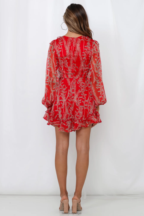 kleding Hello Molly samengebonden jurk rood XR2L7653