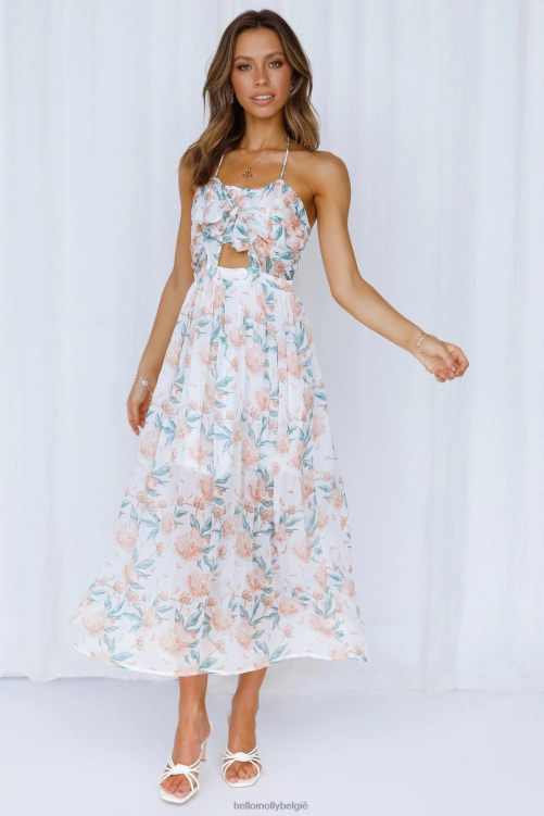 kleding Hello Molly smooth breeze maxi-jurk wit XR2L7659