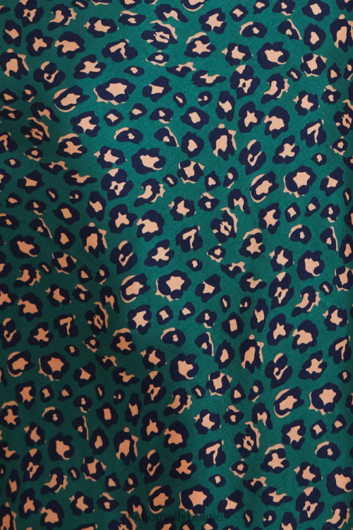 kleding Hello Molly spiced ginger medley maxi-jurk groen luipaard XR2L7152