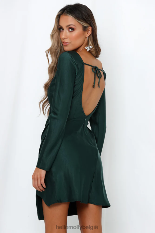 kleding Hello Molly uitdrukkelijke toestemming jurk bosgroen XR2L7147