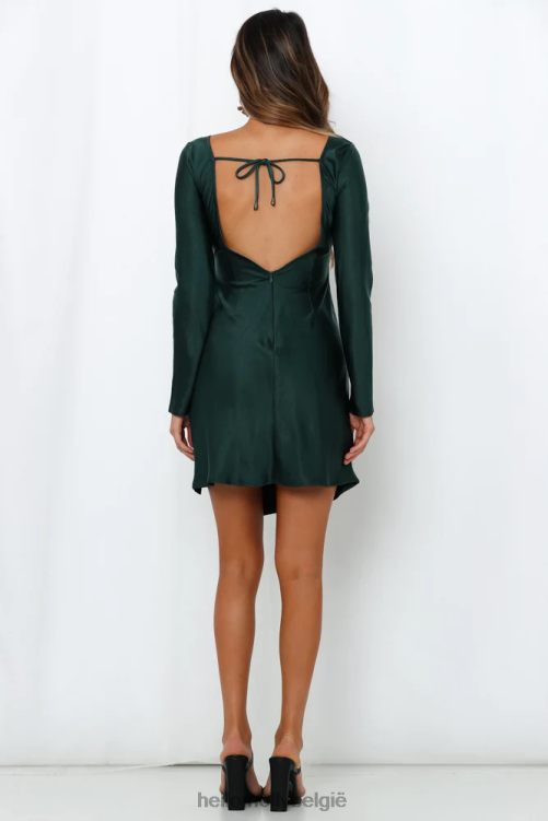 kleding Hello Molly uitdrukkelijke toestemming jurk bosgroen XR2L7147