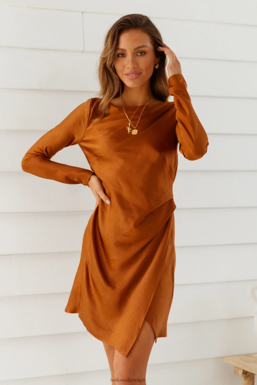 kleding Hello Molly uitdrukkelijke toestemming jurk chocolade XR2L7107