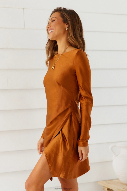 kleding Hello Molly uitdrukkelijke toestemming jurk chocolade XR2L7107