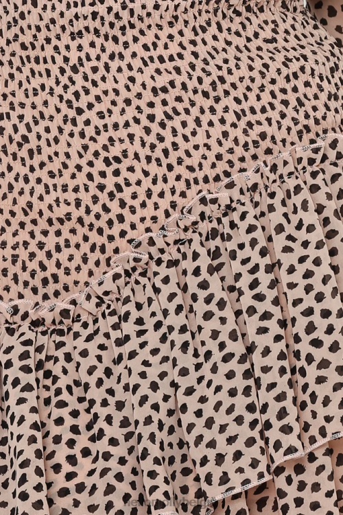 kleding Hello Molly vat het niet persoonlijk op jurk beige XR2L7162