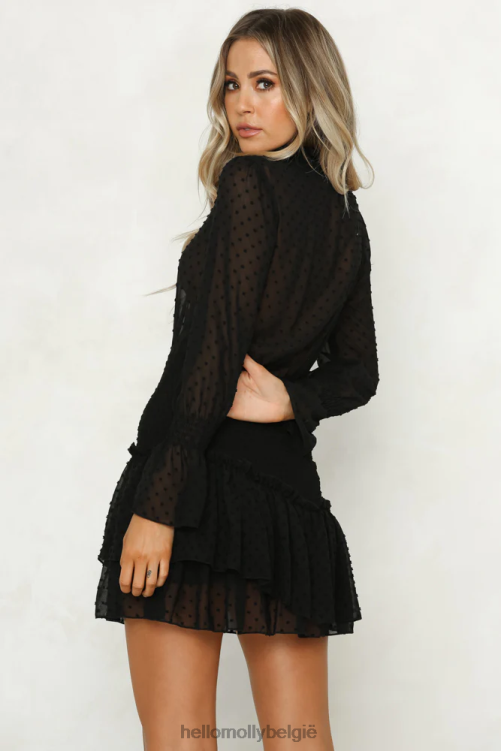 kleding Hello Molly vat het niet persoonlijk op, jurk zwart XR2L7057