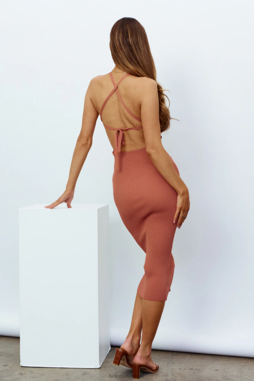 kleding Hello Molly zonsondergangen vanaf de top midi-jurk roest XR2L7551