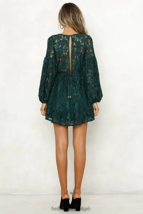 kleding Hello Molly hit the mark jurk groenblauw XR2L7012