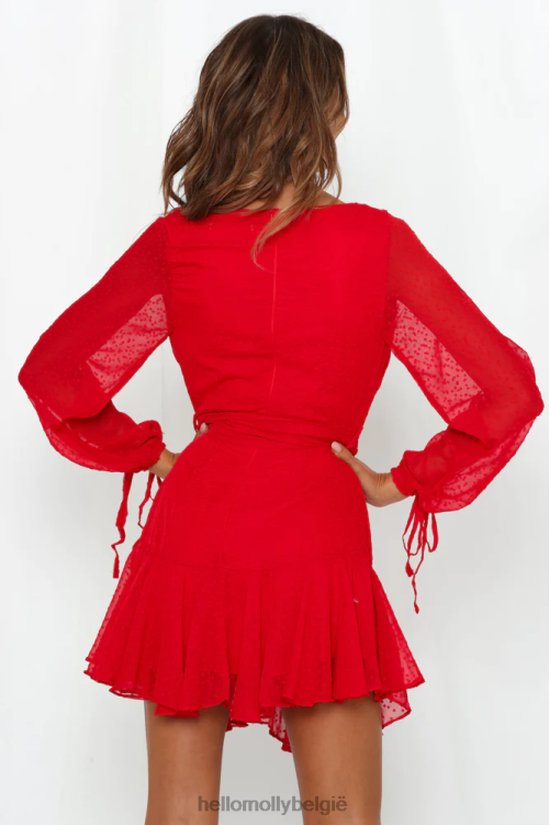 kleding Hello Molly zoals ik voor mij jurk rood XR2L7013