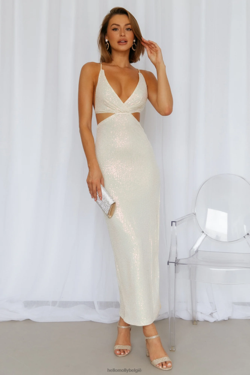 kleding Hello Molly Creëer de spell midi-jurk met crèmekleurige pailletten XR2L3771