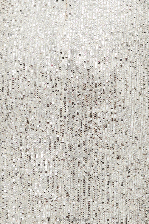 kleding Hello Molly disco dansende maxi jurk beige pailletten XR2L6456