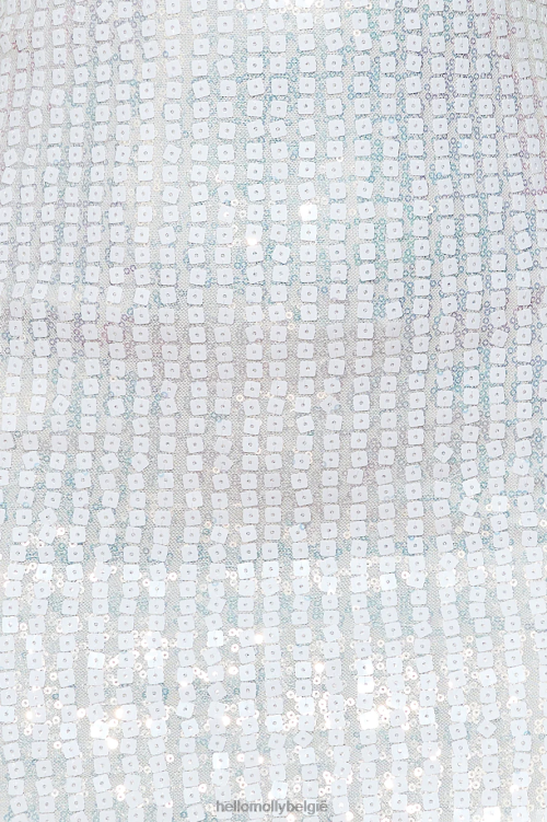 kleding Hello Molly extra meisjes kleden alleen witte pailletten XR2L1331