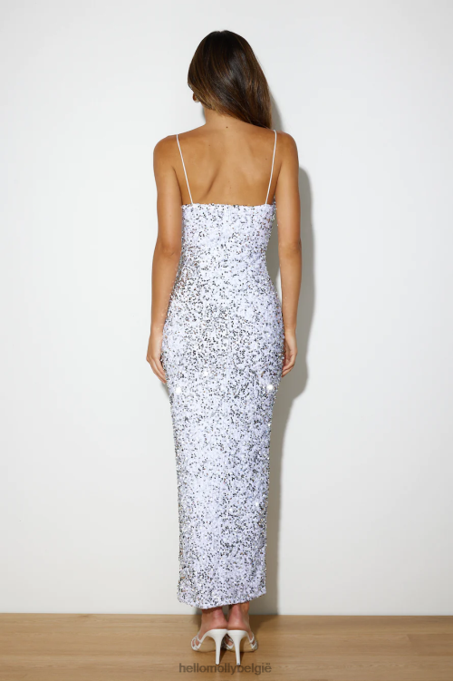 kleding Hello Molly feeststemming maxi-jurk met pailletten zilver XR2L6260