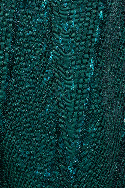 kleding Hello Molly glam of all maxi-jurk met pailletten bosgroen XR2L6298