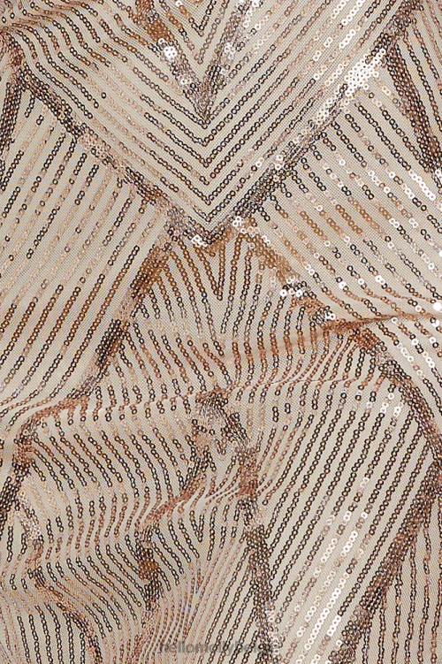 kleding Hello Molly glam of all maxi-jurk met pailletten, roségoud XR2L6333