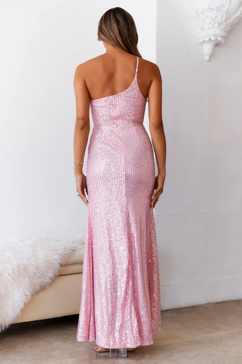 kleding Hello Molly lieve emilia, een nieuwe maxi-jurk met glitters in roze XR2L6091