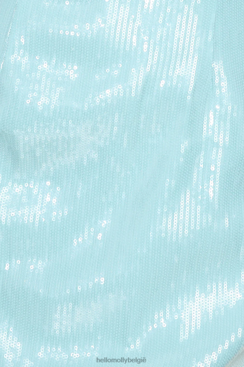 kleding Hello Molly runaway the pailletten mini-jurkje aqua XR2L2442