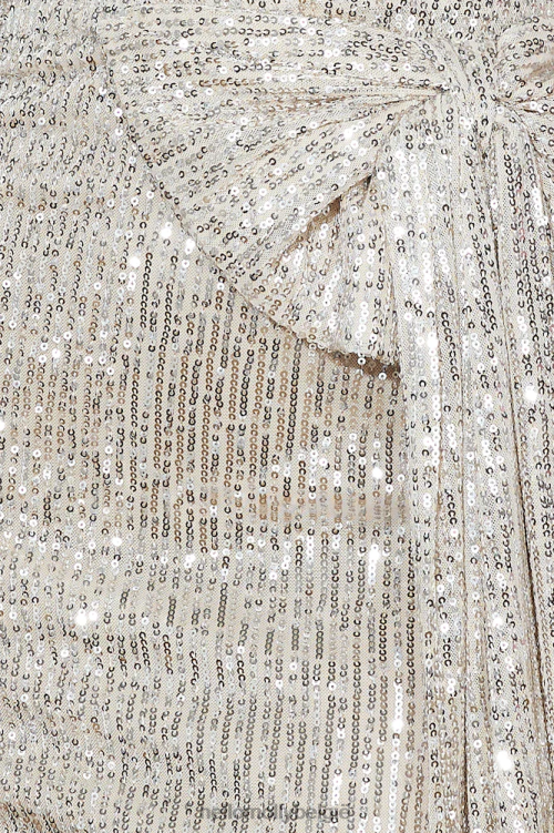 kleding Hello Molly she's the gift mini-jurkje met pailletten beige XR2L936