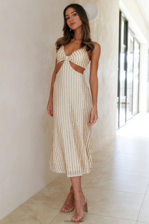 kleding Hello Molly sprankelende love midi-jurk met gouden pailletten XR2L4224