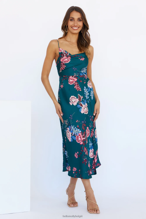 kleding Hello Molly Atlas maxi-jurk groen XR2L6853