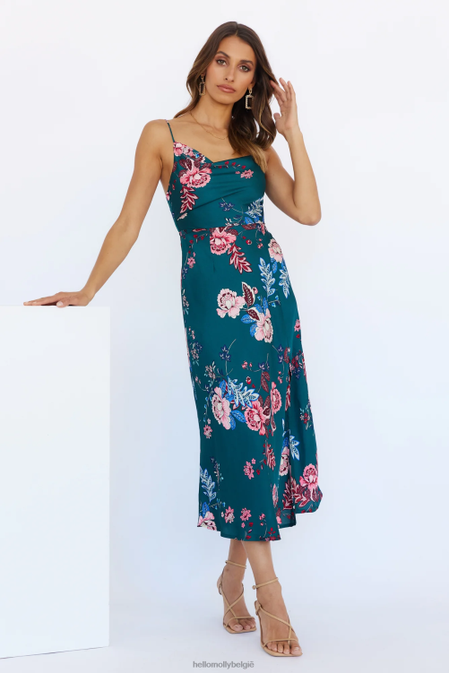 kleding Hello Molly Atlas maxi-jurk groen XR2L6853