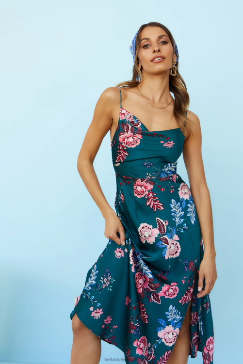 kleding Hello Molly Atlas maxi-jurk groen XR2L6853