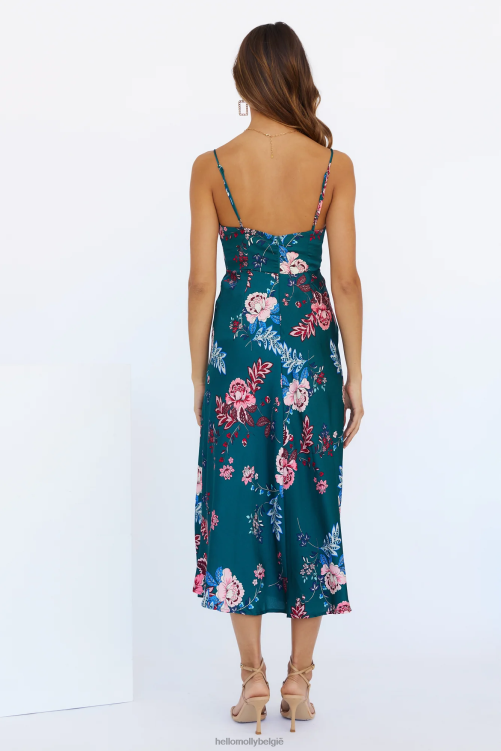 kleding Hello Molly Atlas maxi-jurk groen XR2L6853