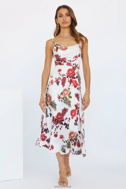 kleding Hello Molly Atlas maxi-jurk wit XR2L6851