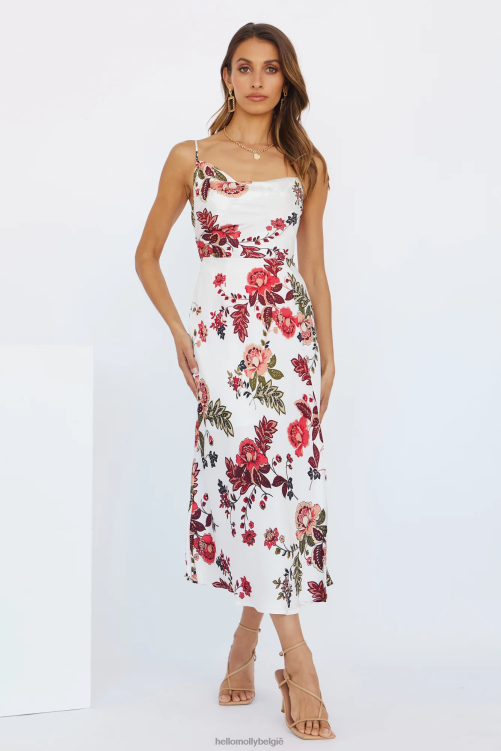kleding Hello Molly Atlas maxi-jurk wit XR2L6851