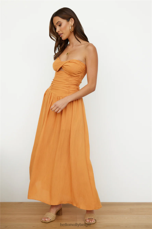 kleding Hello Molly Bloody Mary maxi-jurk oranje XR2L6499