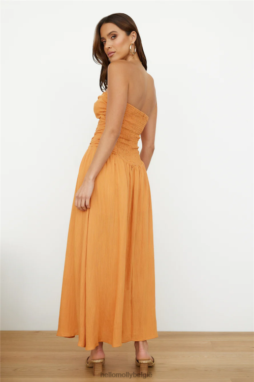 kleding Hello Molly Bloody Mary maxi-jurk oranje XR2L6499