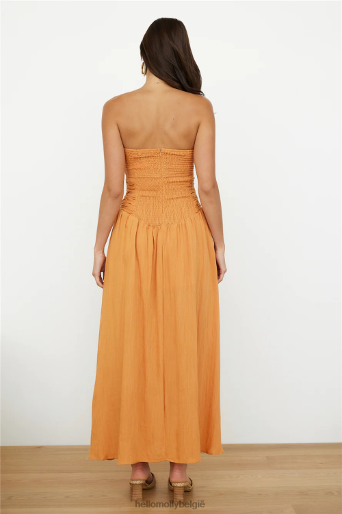 kleding Hello Molly Bloody Mary maxi-jurk oranje XR2L6499