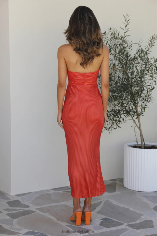 kleding Hello Molly Chase the blues maxi-jurk oranje XR2L6286